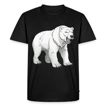 Polar Bear Animal - Men's Premium Organic T-Shirt - black - Front - Nico (187cm)