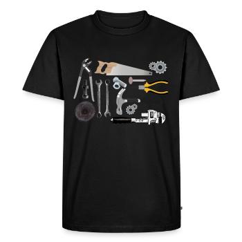 tools - Men's Premium Organic T-Shirt - black - Front - Nico (187cm)