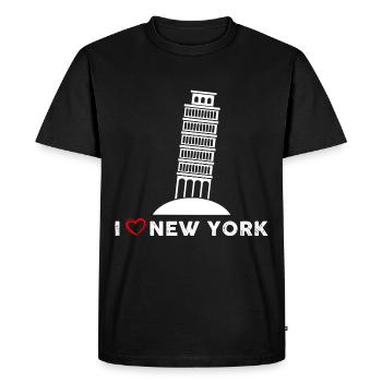 I love new york cadeau humour voyage - T-shirt Premium bio Homme - noir - Devant - Nico (187cm)