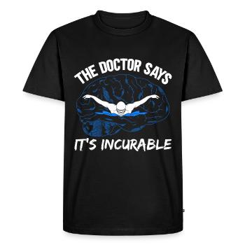 Nageurs Compétition Natation Eau Cadeau - T-shirt Premium bio Homme - noir - Devant - Nico (187cm)