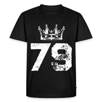 79 Couronne numérique - T-shirt Premium bio Homme - noir - Devant - Nico (187cm)