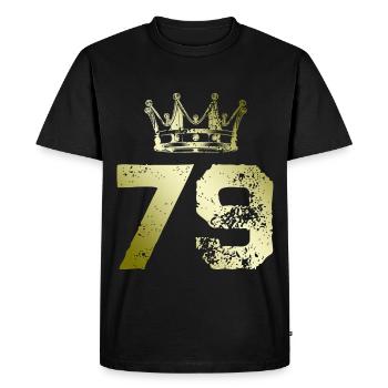 79 Couronne numérique - T-shirt Premium bio Homme - noir - Devant - Nico (187cm)