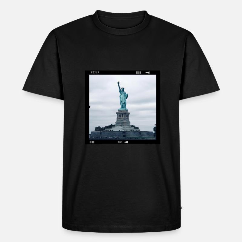 Freiheitsstatue - Männer Premium Bio T-Shirt - Schwarz