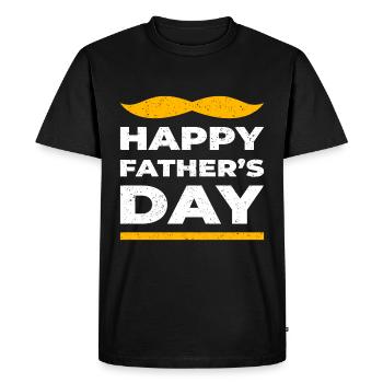 Father's Day - Men's Premium Organic T-Shirt - black - Front - Nico (187cm)