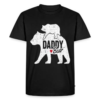 PAPA OURS - T-shirt Premium bio Homme - noir - Devant - Nico (187cm)