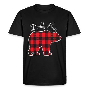 PAPA OURS - T-shirt Premium bio Homme - noir - Devant - Nico (187cm)