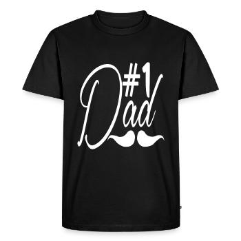 no1 papa du monde - T-shirt Premium bio Homme - noir - Devant - Nico (187cm)