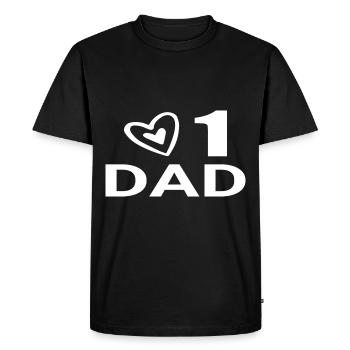 no1 papa du monde - T-shirt Premium bio Homme - noir - Devant - Nico (187cm)