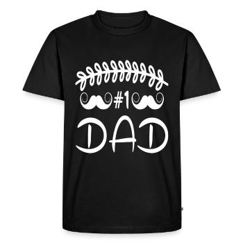 no1 papa du monde - T-shirt Premium bio Homme - noir - Devant - Nico (187cm)