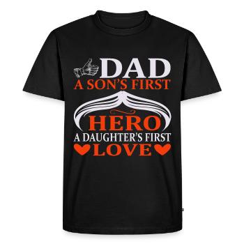 Father and son - father and daughter gift father - Men's Premium Organic T-Shirt - black - Front - Nico (187cm)