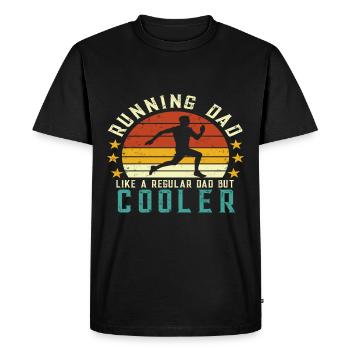Père Père Père - T-shirt Premium bio Homme - noir - Devant - Nico (187cm)