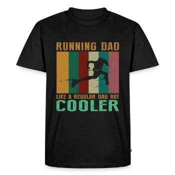Père Père Père - T-shirt Premium bio Homme - noir - Devant - Nico (187cm)
