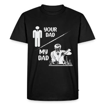 Père - père - père - mon père - T-shirt Premium bio Homme - noir - Devant - Nico (187cm)