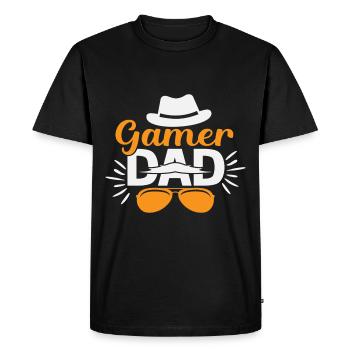 FÊTE DES PÈRES Joueur - T-shirt Premium bio Homme - noir - Devant - Nico (187cm)