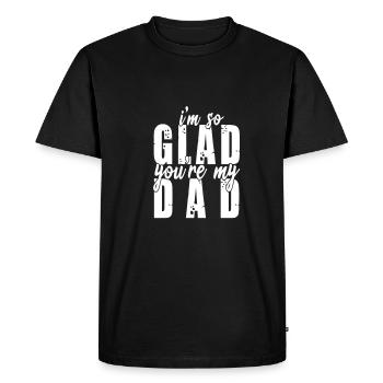 De père à père - T-shirt Premium bio Homme - noir - Devant - Nico (187cm)