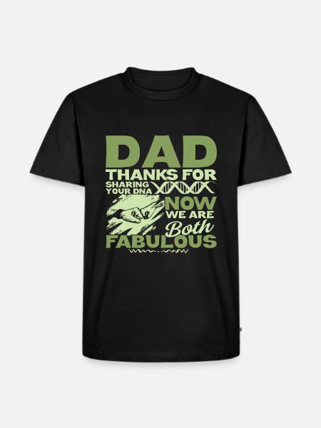 Sjov fars dag gaveform til søn og datter - Herre Premium økologisk T-shirt - sort