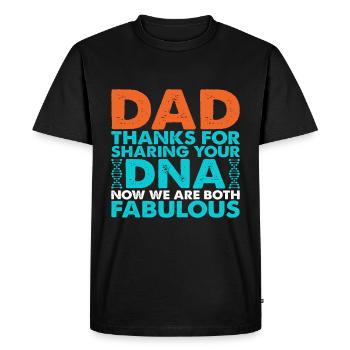 Drôle de forme de cadeau de fête des pères pour le fils et la fille - T-shirt Premium bio Homme - noir - Devant - Nico (187cm)