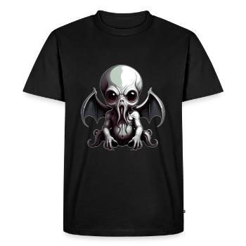Charm of Lovecraft: Adorable Cute Baby Cthulhu - Men's Premium Organic T-Shirt - black - Front - Nico (187cm)