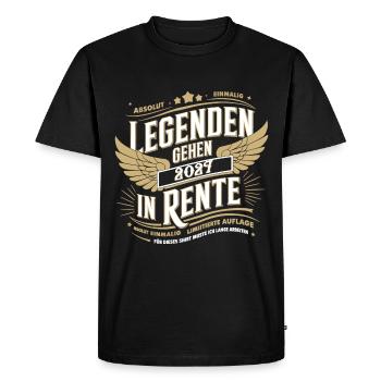 Les légendes prendront leur retraite en 2027 - T-shirt Premium bio Homme - noir - Devant - Nico (187cm)