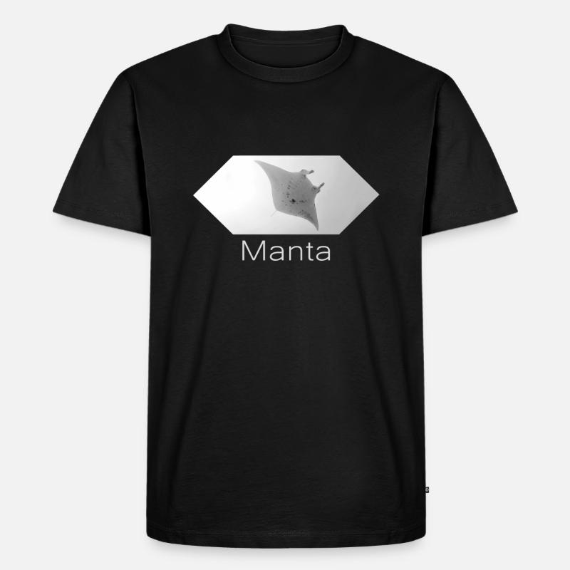 Manta Rochen diving - Männer Premium Bio T-Shirt - Schwarz