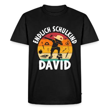 Enfin l’écolier David Dabbing Étudiant - T-shirt Premium bio Homme - noir - Devant - Nico (187cm)