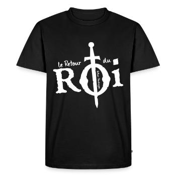 Le Retour du Roi - T-shirt Premium bio Homme - noir - Devant - Nico (187cm)