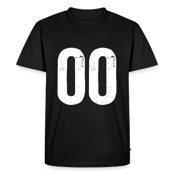 00 Numéros Blanc - T-shirt Premium bio Homme - noir - Devant - Nico (187cm)