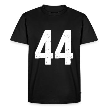 44 Numéros Blanc - T-shirt Premium bio Homme - noir - Devant - Nico (187cm)