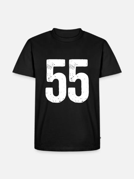 55 Numbers White - Men's Premium Organic T-Shirt - black