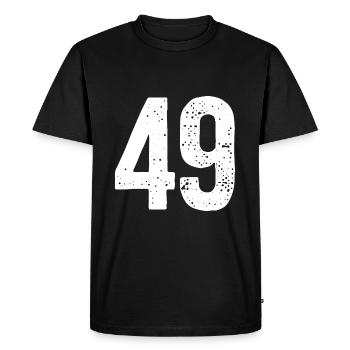 49 Numéros Blanc - T-shirt Premium bio Homme - noir - Devant - Nico (187cm)