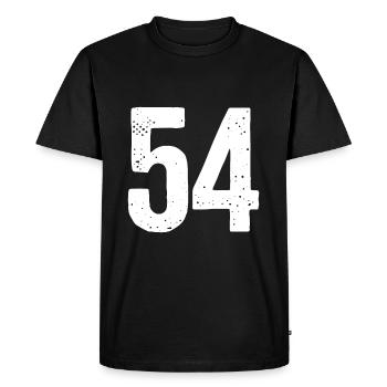 54 Numéros Blanc - T-shirt Premium bio Homme - noir - Devant - Nico (187cm)