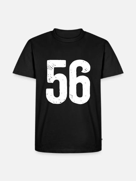 56 Numbers White - Men's Premium Organic T-Shirt - black