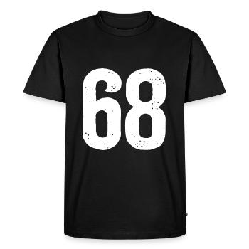 68 Numbers White - Men's Premium Organic T-Shirt - black - Front - Nico (187cm)