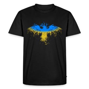 Aigle ukrainien Liberté Ukraine - T-shirt Premium bio Homme - noir - Devant - Nico (187cm)