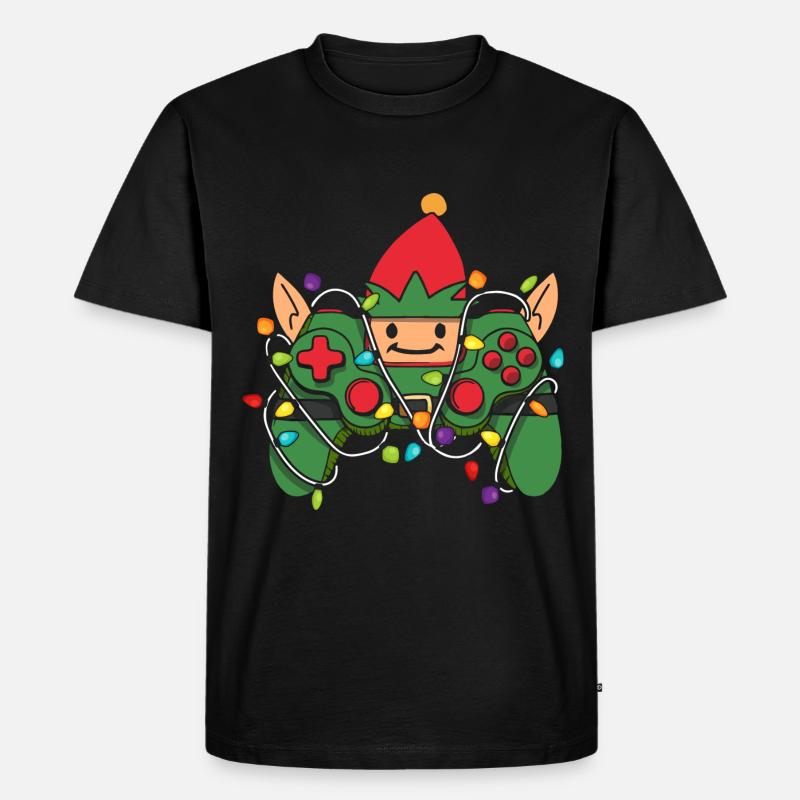 Christmas Gaming Controller - Men's Premium Organic T-Shirt - black