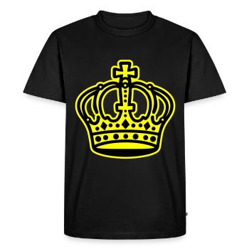 Krone Logo - T-shirt Premium bio Homme - noir - Devant - Nico (187cm)