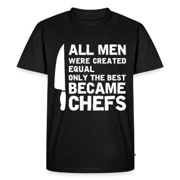 Chef & Kitchen Hobby Cook Gifts - Men's Premium Organic T-Shirt - black - Front - Nico (187cm)