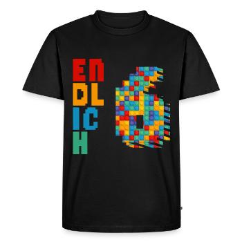 Enfin 6 blocs de construction - T-shirt Premium bio Homme - noir - Devant - Nico (187cm)