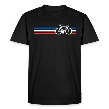 bicyclette vélo de course nationale de France - T-shirt Premium bio Homme - noir - Devant - Nico (187cm)