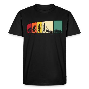 Mowing robot lawn mower retro lawn mowing evolutions - Men's Premium Organic T-Shirt - black - Front - Nico (187cm)
