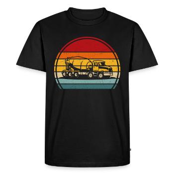 Concrete Mixer Car Concrete Mixer Concrete Mixer Driver - Men's Premium Organic T-Shirt - black - Front - Nico (187cm)