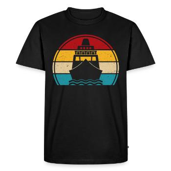 Croisière rétro bateau guide cruiser - T-shirt Premium bio Homme - noir - Devant - Nico (187cm)