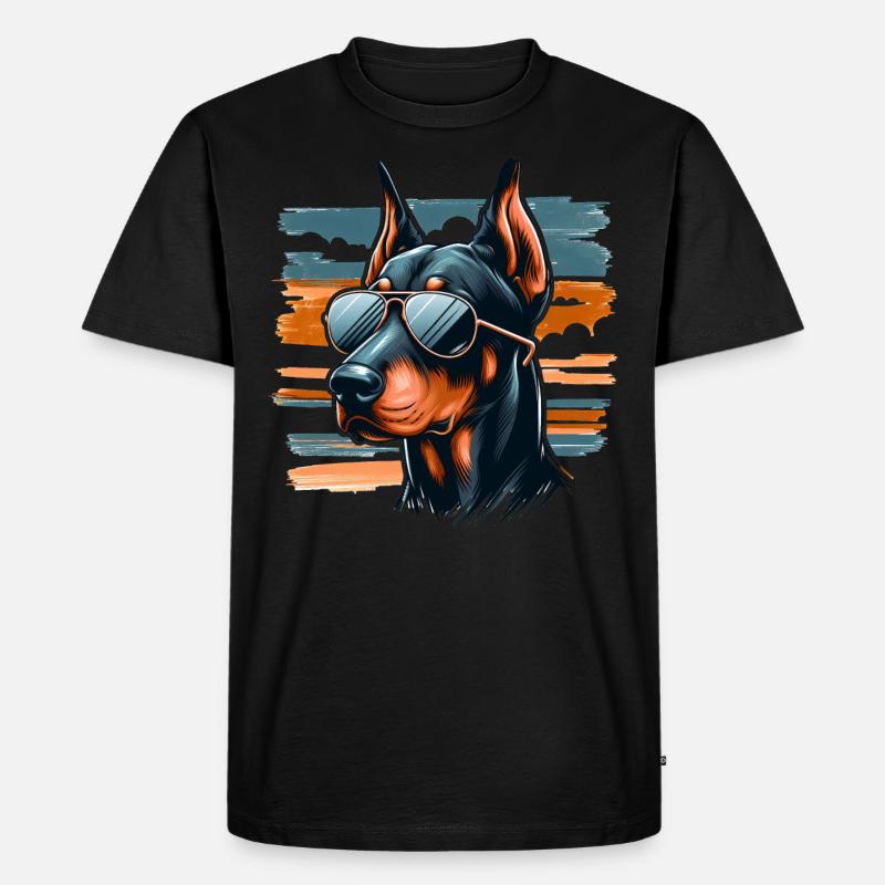Dobermann Der Leibwächter - Männer Premium Bio T-Shirt - Schwarz
