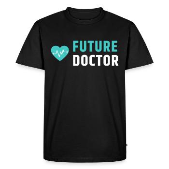 Future Doctor - Men's Premium Organic T-Shirt - black - Front - Nico (187cm)