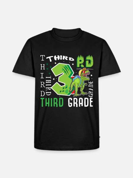 3rd class Dino T-Rex - Men's Premium Organic T-Shirt - black