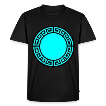Symbole Grec Cercle Sparte - T-shirt Premium bio Homme - noir - Devant - Nico (187cm)
