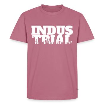 Industrial Tech - Men's Premium Organic T-Shirt - mauve - Front - Nico (187cm)