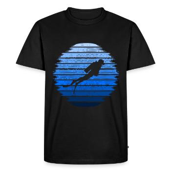 Plongeurs Plongée Eau Plongée sous-marine Plongée - T-shirt Premium bio Homme - noir - Devant - Nico (187cm)