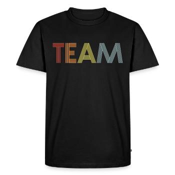 Équipe - T-shirt Premium bio Homme - noir - Devant - Nico (187cm)