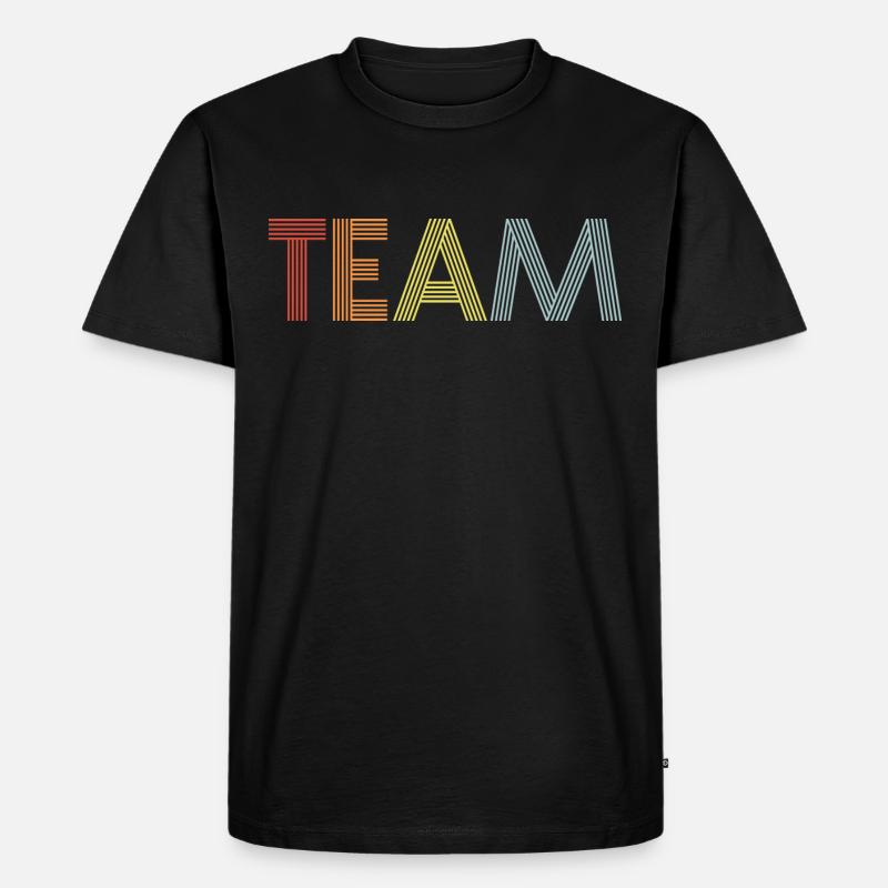 Team - Männer Premium Bio T-Shirt - Schwarz